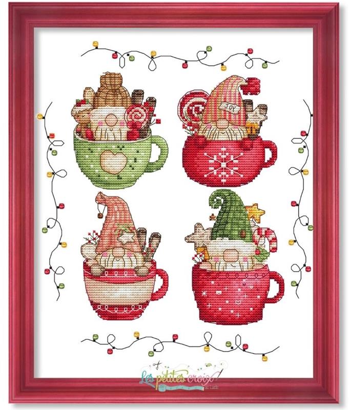 Christmas Gnomes Cups - Les Petites Croix De Lucie