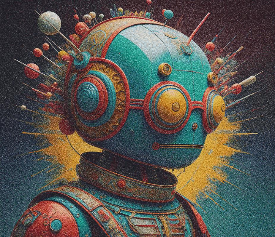 Blue Robot - X Squared Cross Stitch