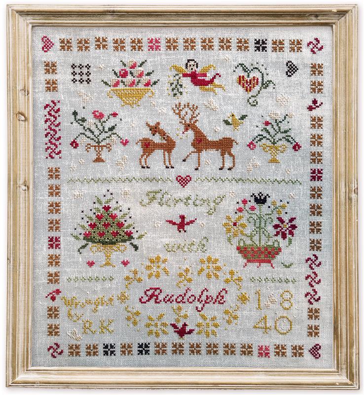 Flirting With Rudolph Sampler - Miss Prim Cross Stitch