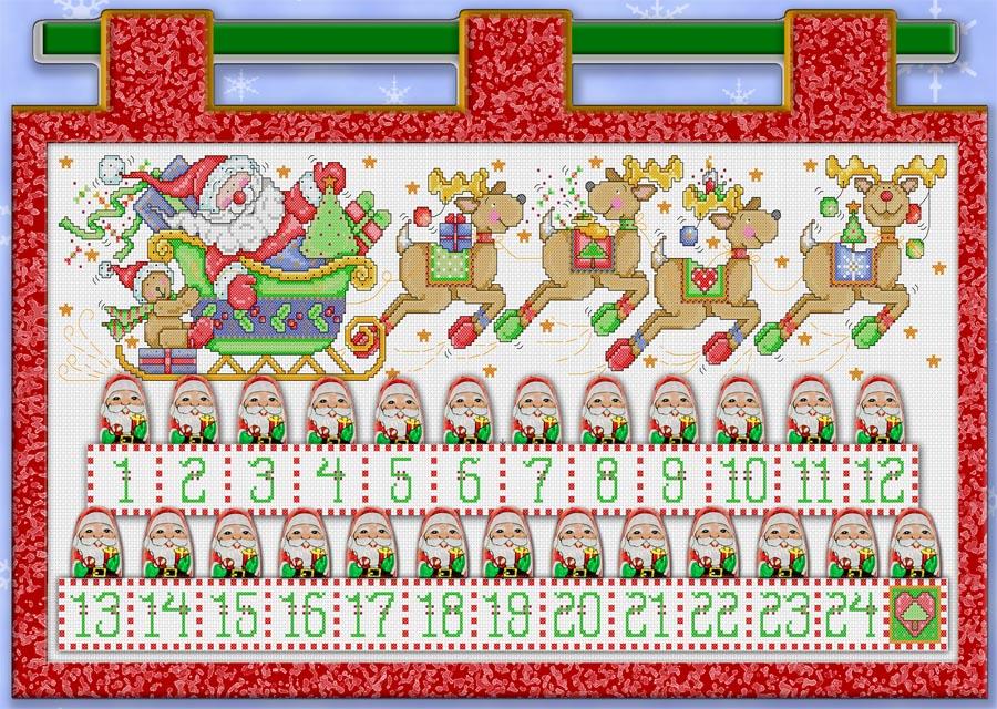 Santa & Friends Advent Calendar - Joan Elliott Designs