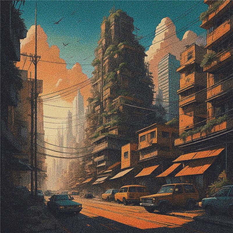 Abandoned City - X Squared Cross Stitch