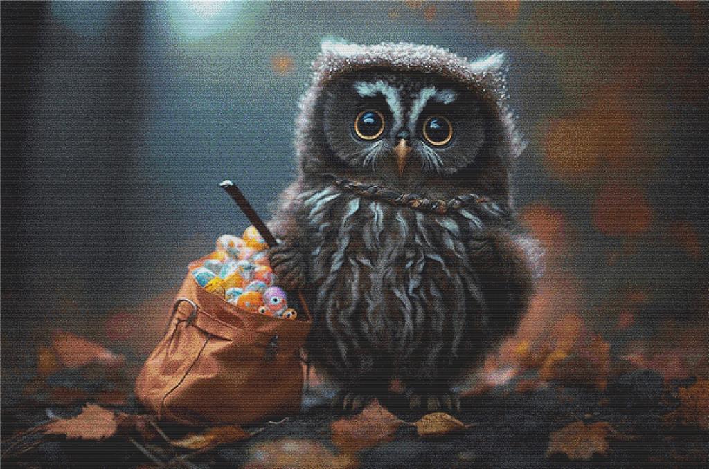 Owl In Halloween Costume - X Squared Cross Stitch