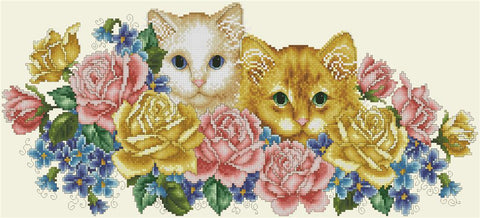 Rose Garden Kitties - Kitty & Me Designs