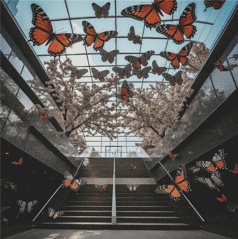 Butterfly Atrium - X Squared Cross Stitch