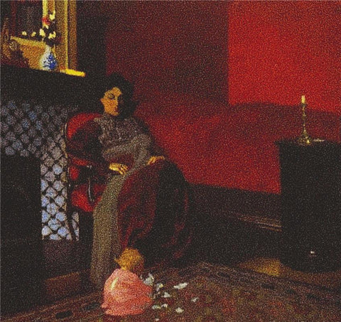 Red Room With Woman And Child - X Squared Cross Stitch