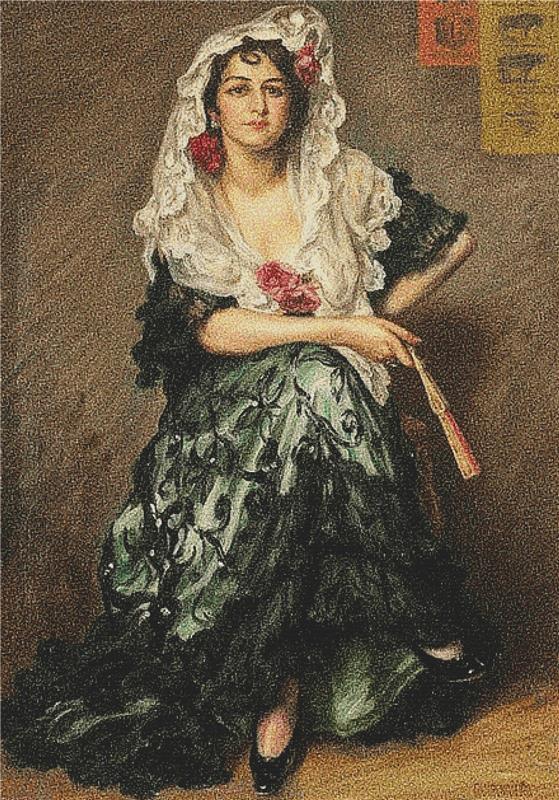 Dancer In Spanish Costume - X Squared Cross Stitch