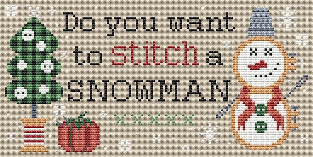 Stitch Snowman - Erin Elizabeth Designs