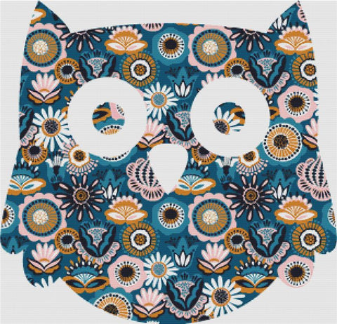 Modern Folk Owl - X Squared Cross Stitch