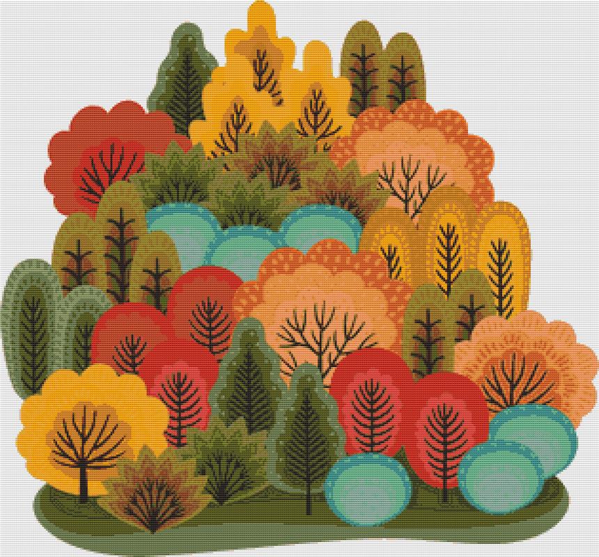 Autumn Forest - X Squared Cross Stitch