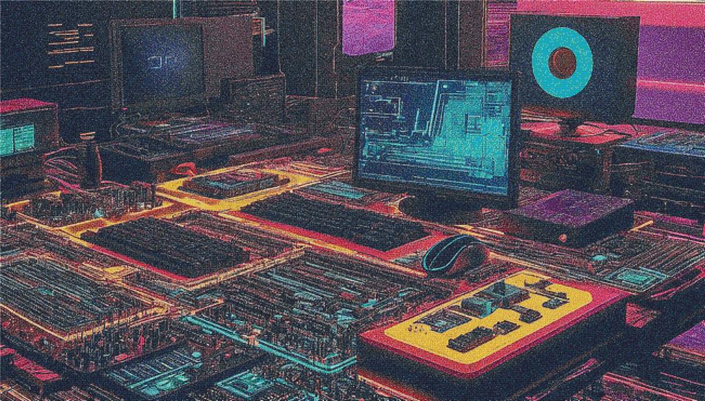 Cyberpunk Technology - X Squared Cross Stitch