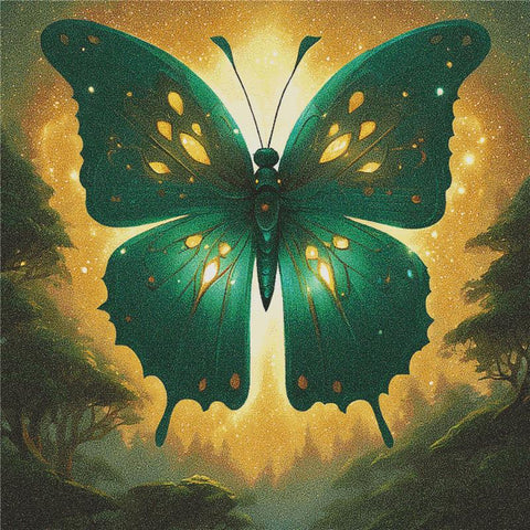 Teal Butterfly - X Squared Cross Stitch