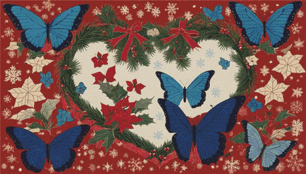 Japanese Christmas Butterflies - X Squared Cross Stitch