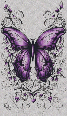 Purple Butterfly Tattoo - X Squared Cross Stitch