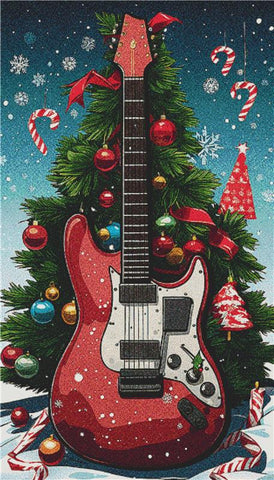 Christmas Guitar - X Squared Cross Stitch