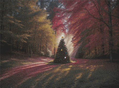 Christmas Tree In The Forest - X Squared Cross Stitch