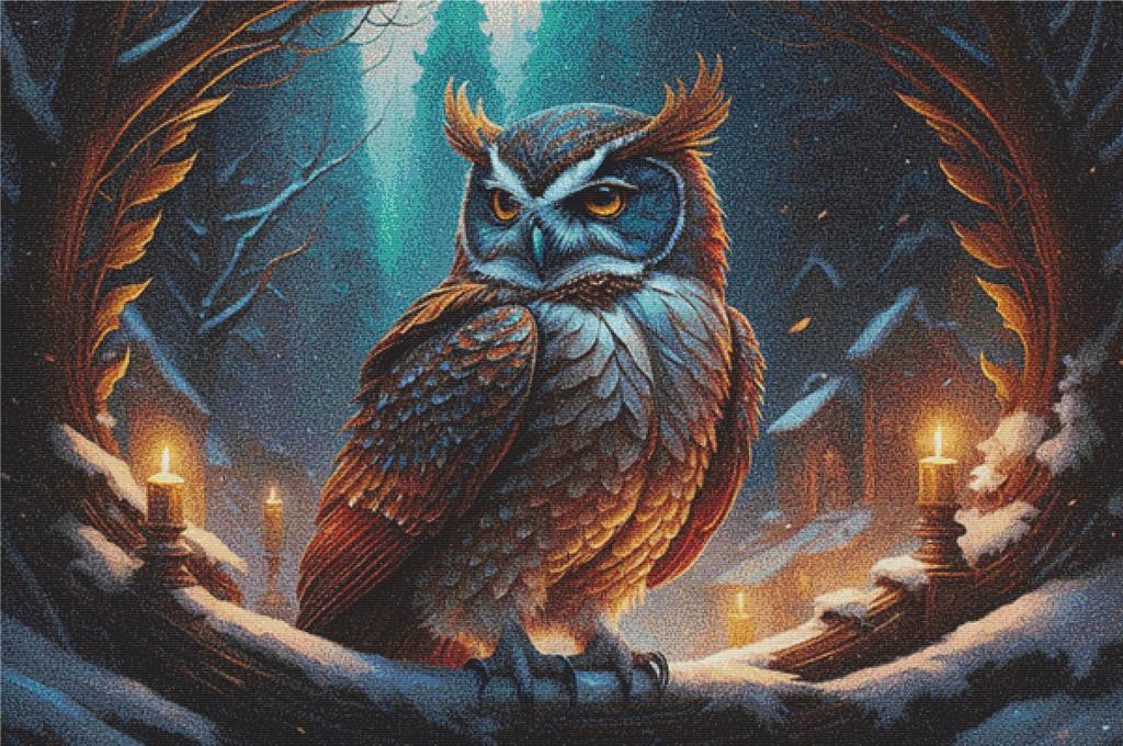 Wise Old Owl - X Squared Cross Stitch