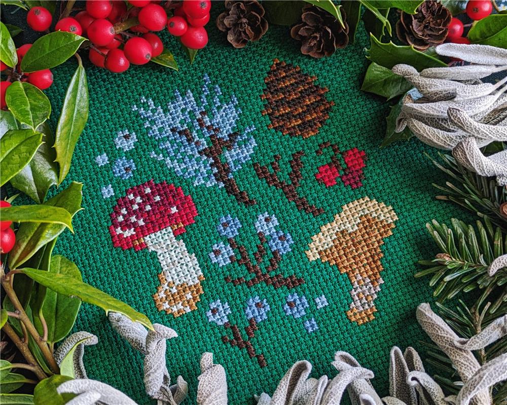 Winter Forage Sampler - StitchSprout Cross Stitch