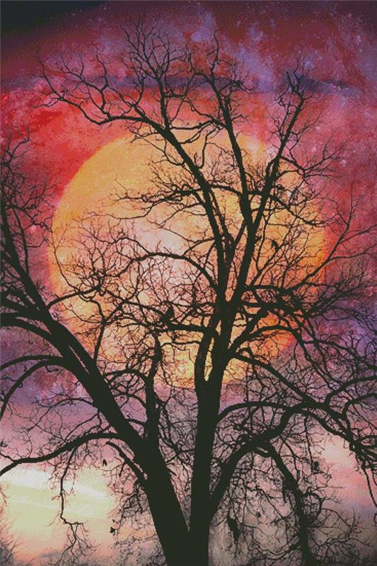 Moon In The Branches (Large) - Artecy Cross Stitch