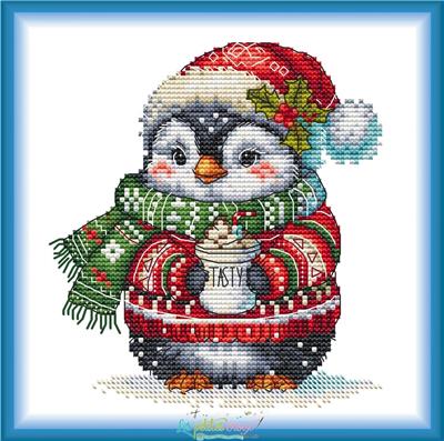 Penguin With His Chocolate - Les Petites Croix De Lucie