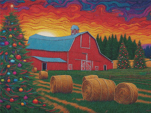 Psychedelic Christmas Tree Farm - X Squared Cross Stitch