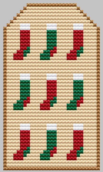 Christmas Socks Gift Tag - Cute Embroidery by Kate