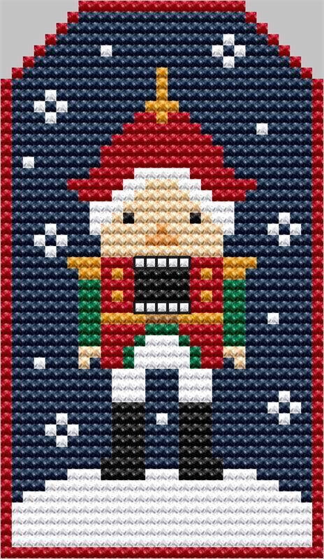 Nutcracker Gift Tag - Cute Embroidery by Kate