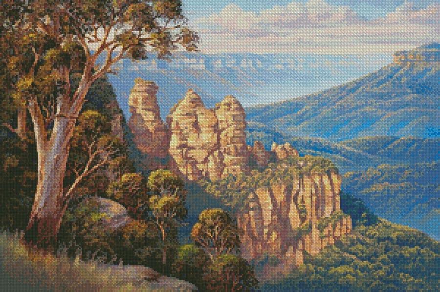 The Three Sisters, Katoomba - Artecy Cross Stitch