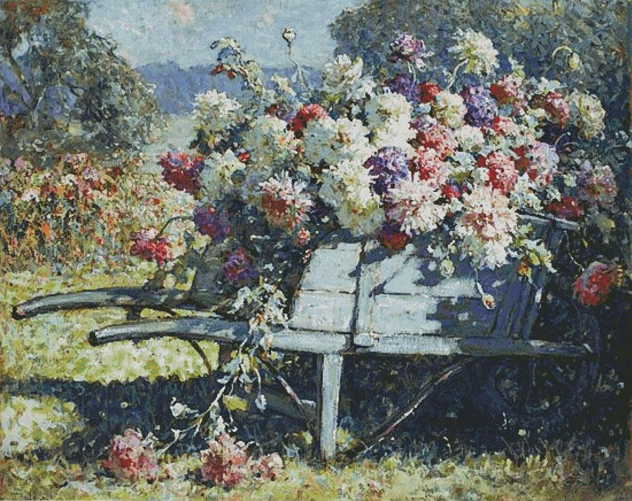Barrow Of Blooms (Large) - Artecy Cross Stitch