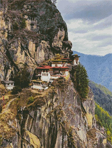 Tiger's Nest Monastery - Artecy Cross Stitch
