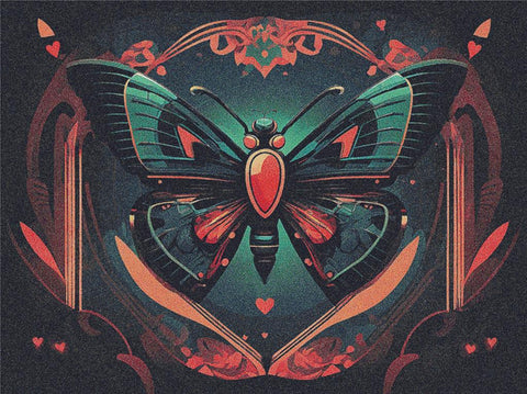 Retro Butterfly - X Squared Cross Stitch