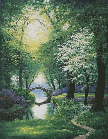 Beside Still Waters Spring (Large) - Artecy Cross Stitch