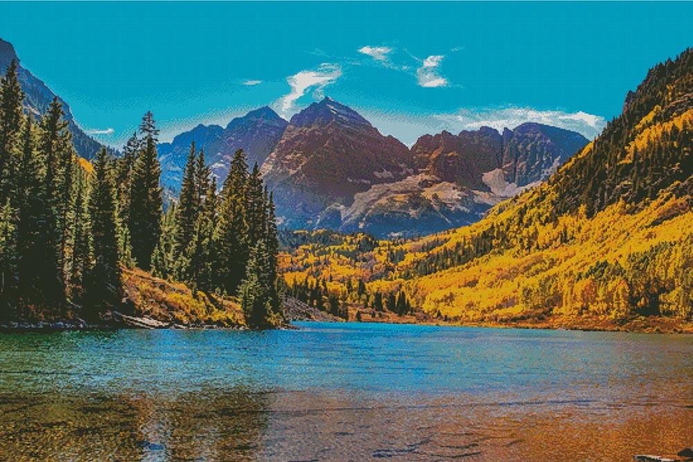 Maroon Bells (Large) - Artecy Cross Stitch