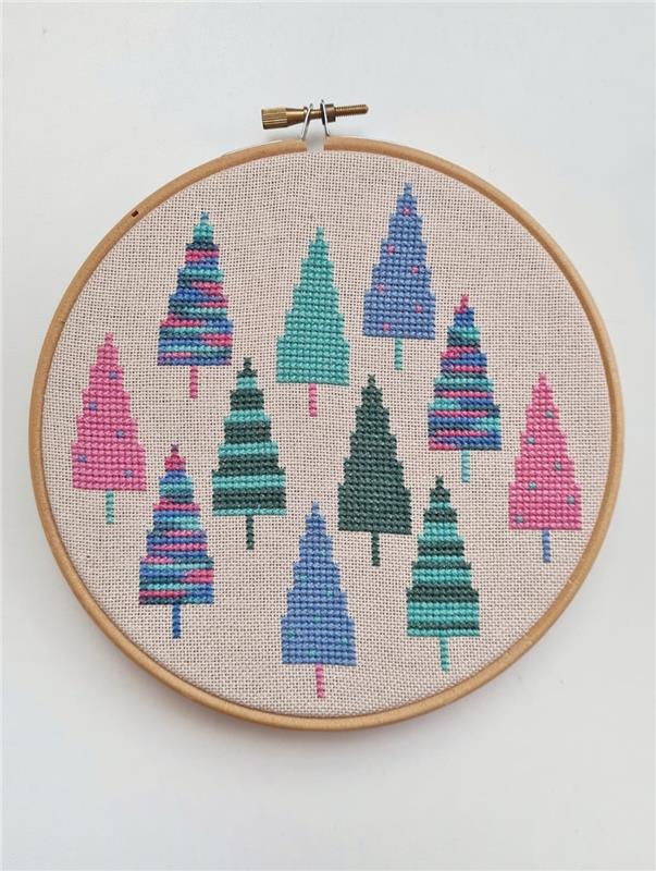 Spring Trees - Cute Embroidery by Kate