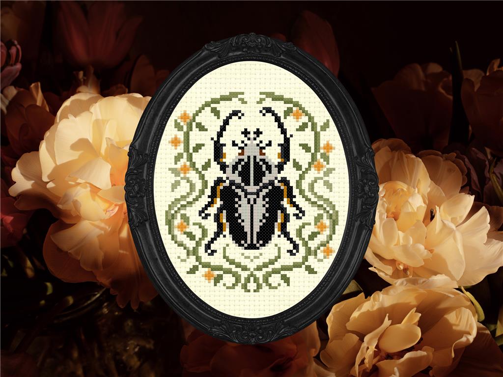 Royal Goliath Beetle - StitchSprout Cross Stitch