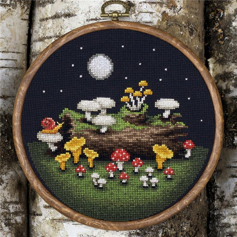 Moonlight Mushrooms - Lola Crow Cross Stitch