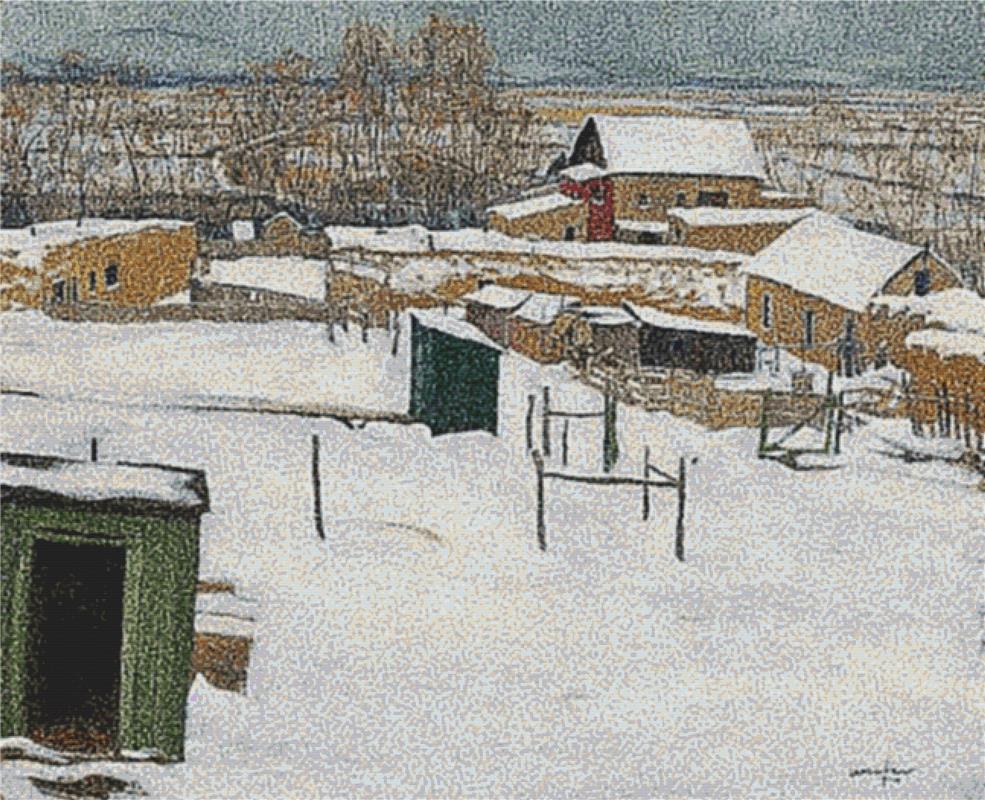 Taos In The Snow - X Squared Cross Stitch
