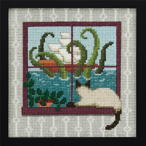 What The Cat Saw: Troubled Waters - Lola Crow Cross Stitch