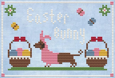 Easter Bunny - Cute Embroidery by Kate