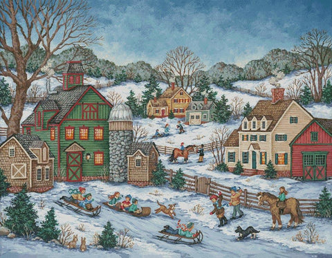 Snowball Ambush (Large) - Artecy Cross Stitch