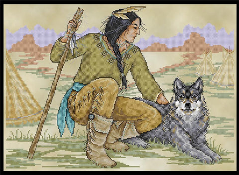 Native American Brave - Joan Elliott Designs