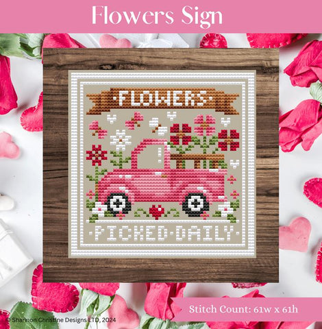 Flowers Sign - Shannon Christine Designs
