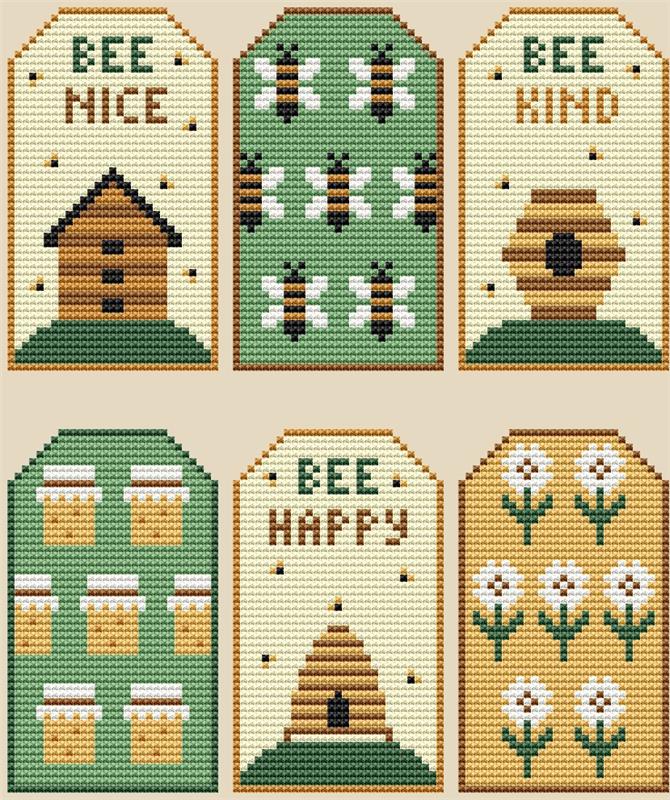 Honey Gift Tags - Cute Embroidery by Kate