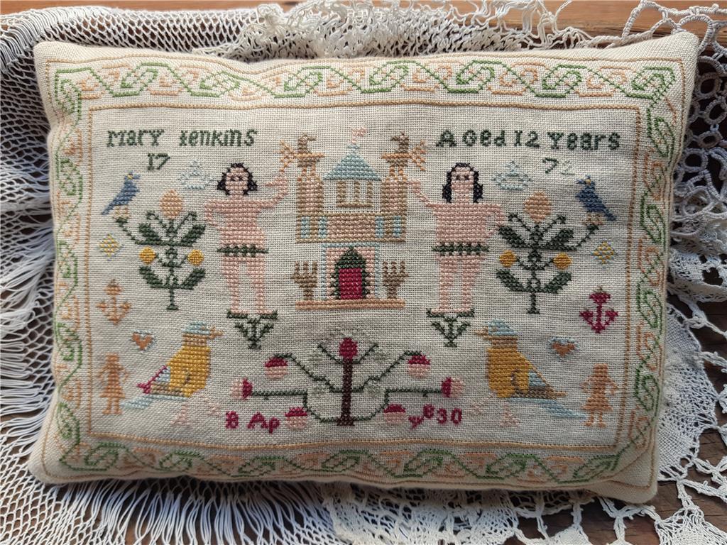 Mary Jenkins 1772: Cushion Based On A Welsh Sampler  - Crowsfeetstitching