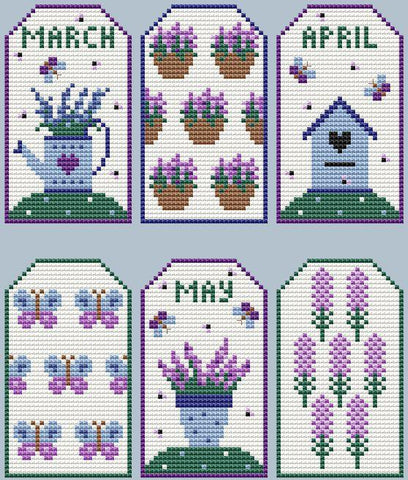 Lavender Gift Tags - Cute Embroidery by Kate