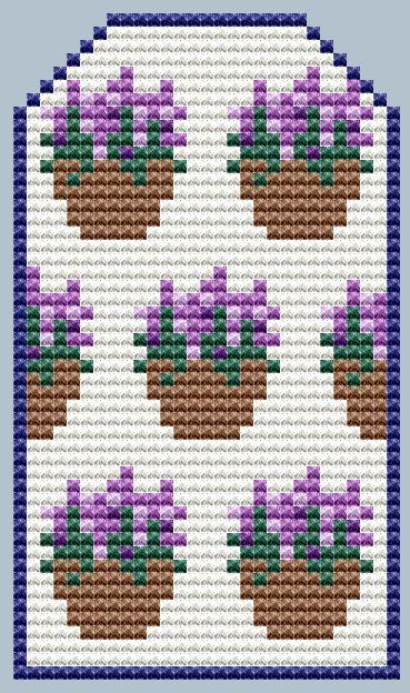 Lavender Flowers Gift Tag - Cute Embroidery by Kate