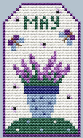 Lavender Flowers Gift Tag 2 - Cute Embroidery by Kate