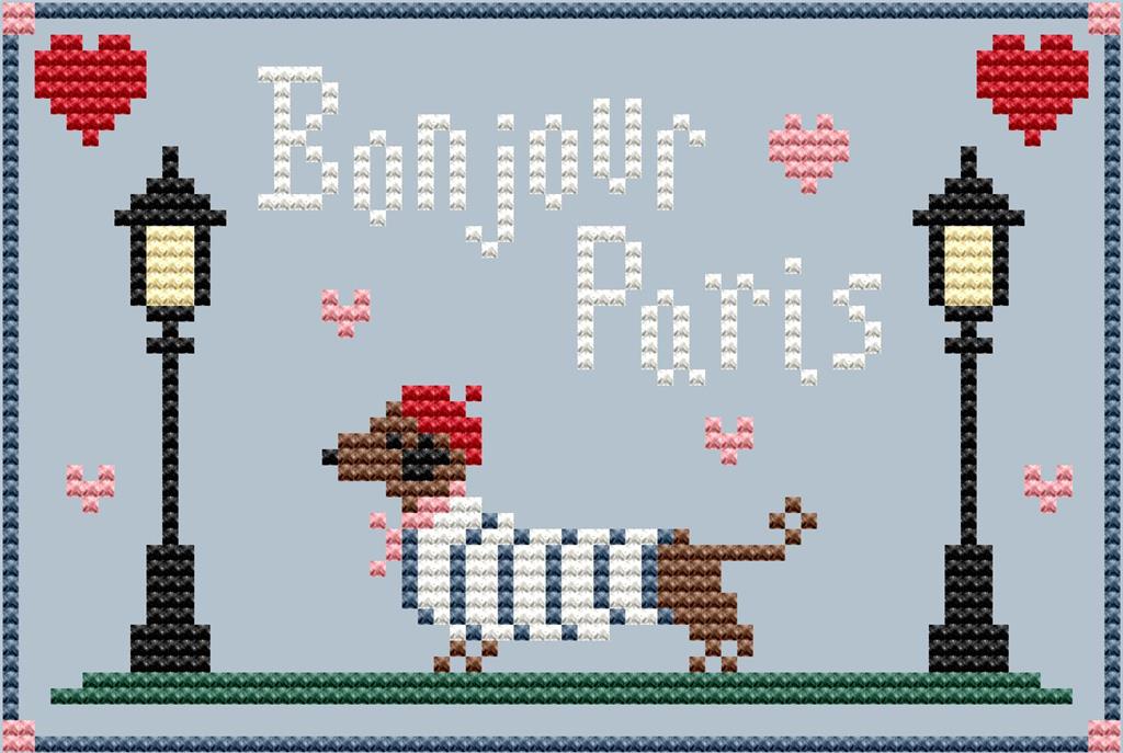 Bonjour Paris! - Cute Embroidery by Kate