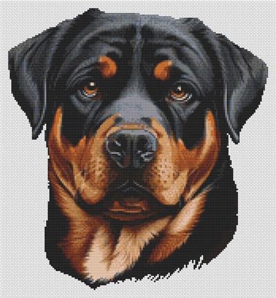 Rottweiler Love - White Willow Stitching