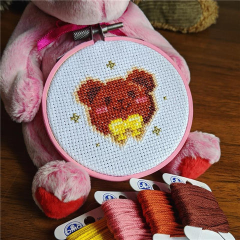 Sweet Chocolate Teddy Bear - StitchSprout Cross Stitch