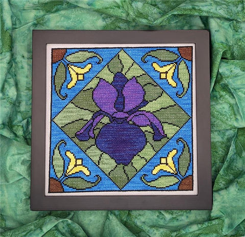 Stained Glass Purple Iris - Keb Studio Creations